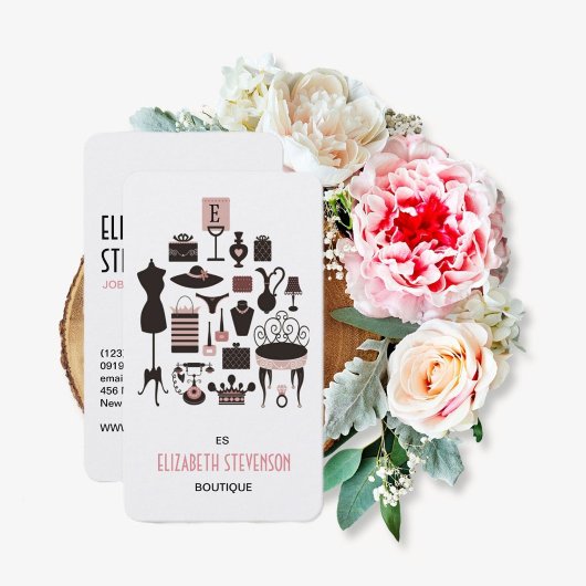 Mode Boutique Frauengeschenke Shop Visitenkarte
