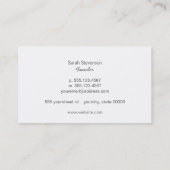 Mode-Boutique Funkelnd Silver-Sequins Weiß aussehe Visitenkarte (Rückseite)