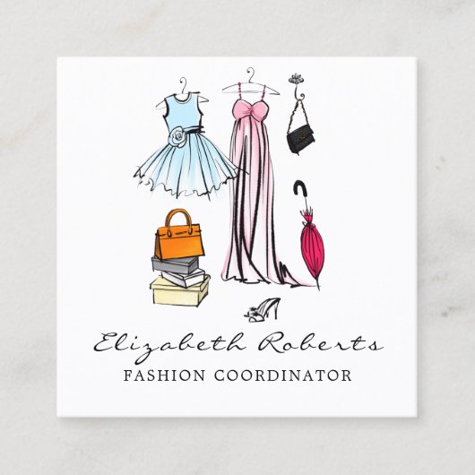 Mode-Boutique Quadratische Visitenkarte (Vorderseite)