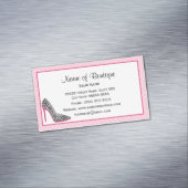 Mode Boutique Rosa und Schwarz Zebra Stilettos Magnetische Visitenkarte (Beispiel)