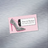 Mode Boutique Rosa Zebra Druckschuhe Magnetische Visitenkarte (Beispiel)