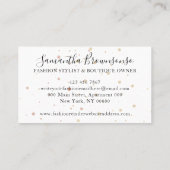 Mode-Boutique Schwarz-weiß Handtasche Visitenkarte (Rückseite)