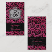 Mode Boutique Stylist elegante schwarze Spitze Visitenkarte (Vorne/Hinten)