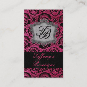 Mode Boutique Stylist elegante schwarze Spitze Visitenkarte
