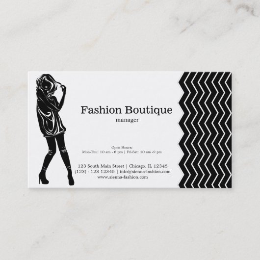 Mode-Boutique Visitenkarte (Vorderseite)