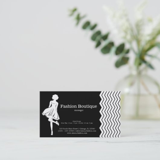 Mode-Boutique Visitenkarte (Stehend Vorderseite)