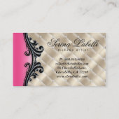 Mode-bräunender Make-upkünstler-Diamant-Glitzer Visitenkarte (Rückseite)