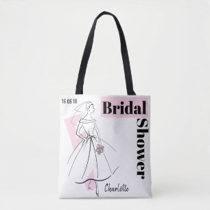 Mode Bride Pink Brautparty Name Tasche