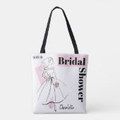 Mode Bride Pink Brautparty Name Tasche (Rückseite)