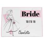 Mode Bride Pink Bride Geschenktasche große rosa Geschenktüte (Vorderseite)