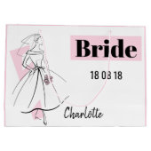 Mode Bride Pink Bride Geschenktasche große rosa Geschenktüte (Rückseite)