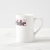 Mode Bride Pink Bride Name Knochen China Tasse (Rechts)