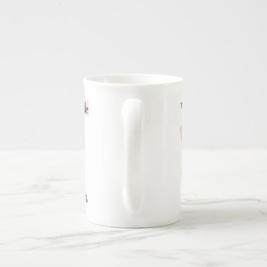Mode Bride Pink Bride Name Tasse Knochen China (Rückseite)