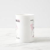 Mode Bride Pink Bride Name Tasse Knochen China (Vorderseite)
