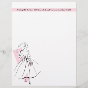 Mode Bride Pink Briefkopf Adresse oben pink