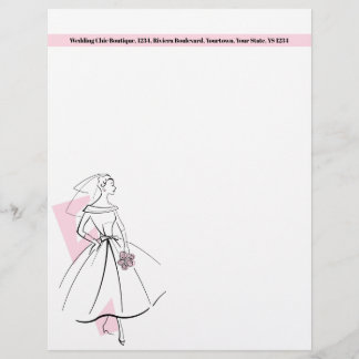 Mode Bride Pink Briefkopf Adresse oben pink