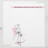 Mode Bride Pink Briefkopf Adresse oben pink (Vorne/Hinten)