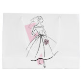 Mode Bride Pink Geschenktasche groß Große Geschenktüte (Rückseite)