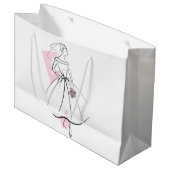 Mode Bride Pink Geschenktasche groß Große Geschenktüte (Vorderseite Schrägansicht)