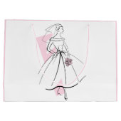 Mode Bride Pink Geschenktasche groß pink Große Geschenktüte (Rückseite)