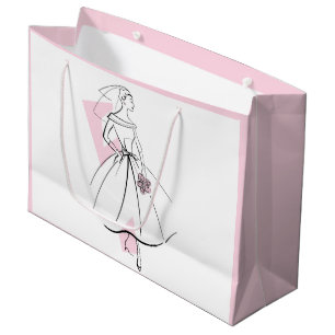 Mode Bride Pink Geschenktasche groß pink Große Geschenktüte