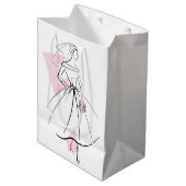Mode Bride Pink Geschenktasche Medium Mittlere Geschenktüte (Vorderseite Schrägansicht)