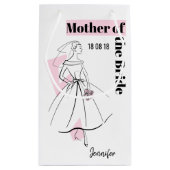 Mode Bride Pink Mutter der Braut klein Kleine Geschenktüte (Rückseite)