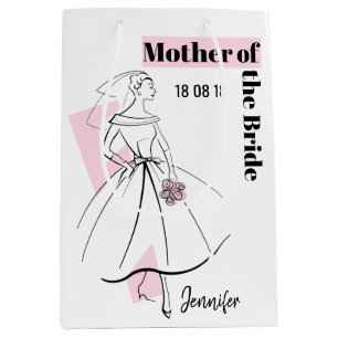 Mode Bride Pink Mutter der Braut Medium Mittlere Geschenktüte