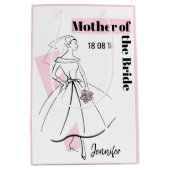 Mode Bride Pink Mutter der Braut mittel rosa Mittlere Geschenktüte (Vorderseite)
