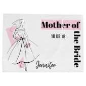 Mode Bride Pink Mutter der Bride groß Große Geschenktüte (Rückseite)