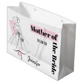 Mode Bride Pink Mutter der Bride groß Große Geschenktüte (Vorderseite Schrägansicht)