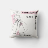 Mode Bride Pink Mutter von Bride werfen Kissen (Vorderseite)