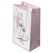 Mode Bridge Pink Geschenktasche kleine rosa Geschenktüte (Rückseite Schrägansicht)