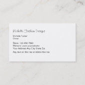 Mode-Butike-Geschäfts-Karten Visitenkarte (Rückseite)