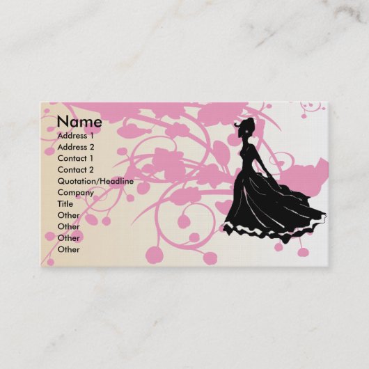 Mode-Butike oder Salon-Geschäfts-Karte Visitenkarte (Vorderseite)