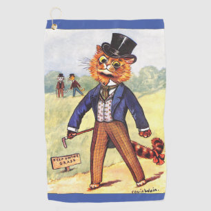 Mode Cat von Louis Wain Golfhandtuch