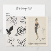 Mode Collage 1959 Einladung (Vorne/Hinten)