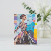 Mode-Collage Postkarte (Stehend Vorderseite)