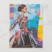 Mode-Collage Postkarte (Vorderseite)