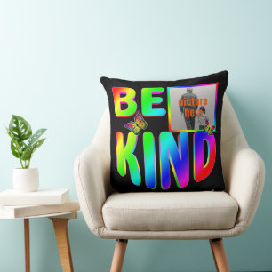 MODE CUSTOM SEI FREUNDLICH FARBENFROH RAINBOW SCHM KISSEN