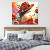 Mode Dame Leinwanddruck (Insitu (Schlafzimmer))