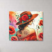 Mode Dame Leinwanddruck (Vorderseite)