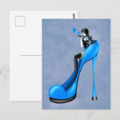 Mode-Dame mit Stöckelschuhen Postkarte (Vorne/Hinten)