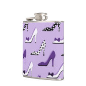Mode-Dame Purple Heels Flachmann (Links)