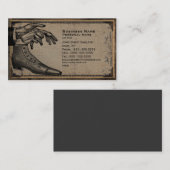 Mode der Retro beschuht die Vintage Männer Visitenkarte (Vorne/Hinten)