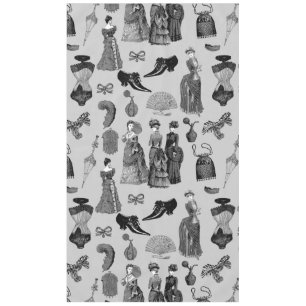 Mode der viktorianischen Ära Frauen Toile Schwarz Tischdecke