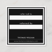 Mode Designer Black Empfehlungskarte (Rückseite)