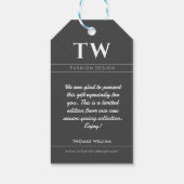 Mode Designer Black Geschenkanhänger (Rückseite)