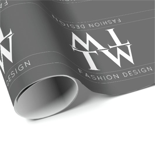 Mode Designer Black Geschenkpapier (Rolleneckpunkt)