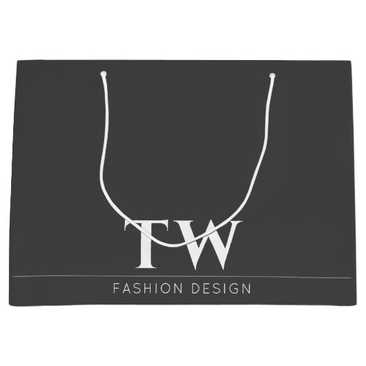 Mode Designer Black Große Geschenktüte (Vorderseite)